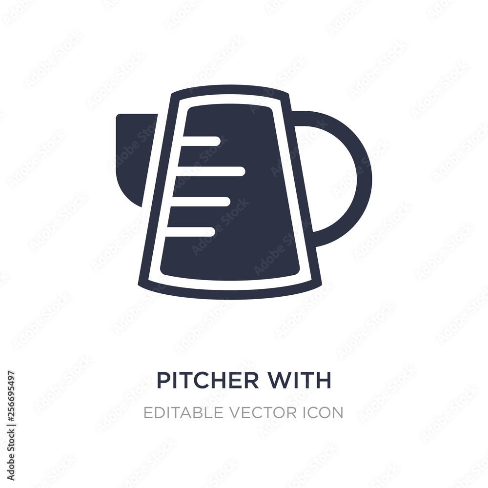 Aufkleber pitcher with levels icon on white background. simple element illustration from tools and utensils co