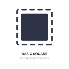 basic square icon on white background. Simple element illustration from Tools and utensils concept.