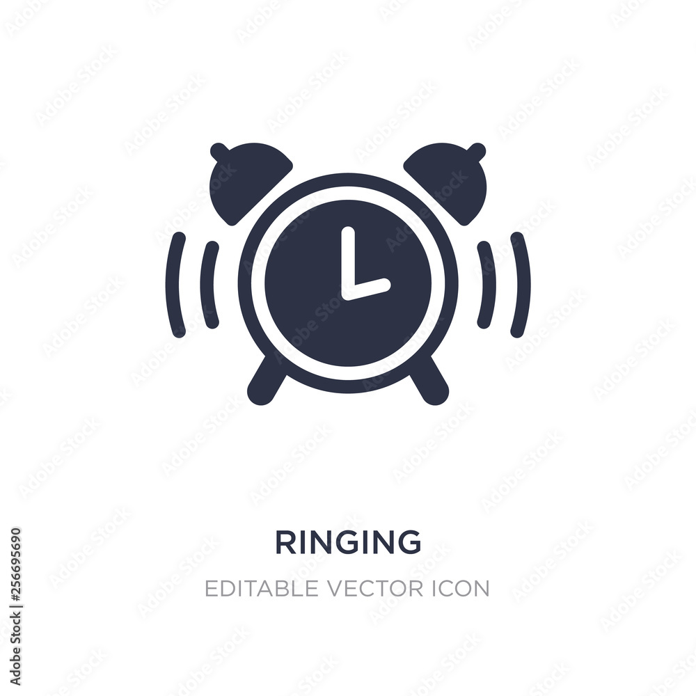 Poster ringing icon on white background. simple element illustration from tools and utensils concept.