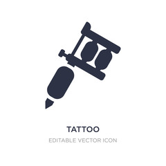 tattoo icon on white background. Simple element illustration from Tools and utensils concept.