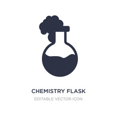 chemistry flask with liquid icon on white background. Simple element illustration from Tools and utensils concept.
