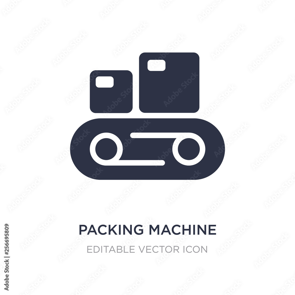 Poster packing machine icon on white background. simple element illustration from tools and utensils concep