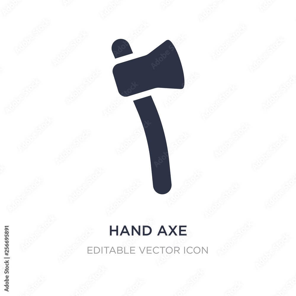 Poster hand axe icon on white background. simple element illustration from tools and utensils concept.