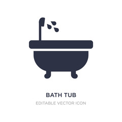 bath tub icon on white background. Simple element illustration from Tools and utensils concept.