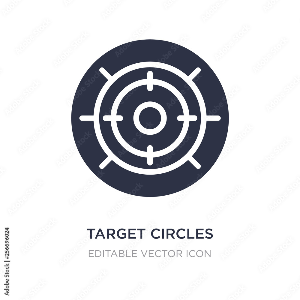 Poster target circles icon on white background. simple element illustration from tools and utensils concept