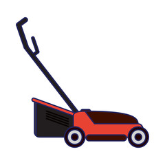 Lawn mower gardening device blue lines