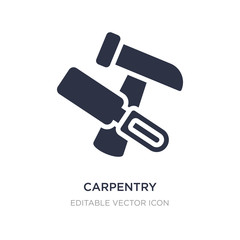carpentry icon on white background. Simple element illustration from Tools and utensils concept.