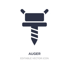 auger icon on white background. Simple element illustration from Tools and utensils concept.
