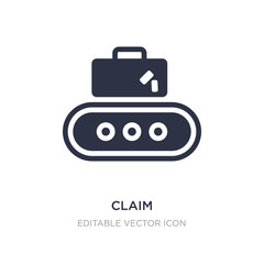 claim icon on white background. Simple element illustration from Travel concept.