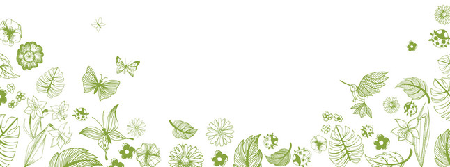 Spring illustrations banner © Orkidia