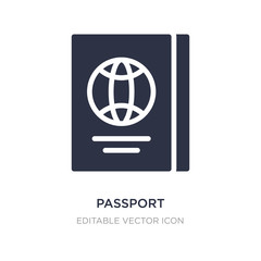 passport icon on white background. Simple element illustration from Travel concept.