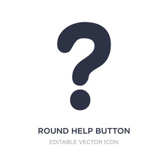 round help button icon on white background. Simple element illustration from UI concept.