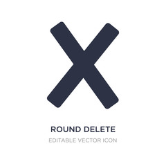 round delete button icon on white background. Simple element illustration from UI concept.