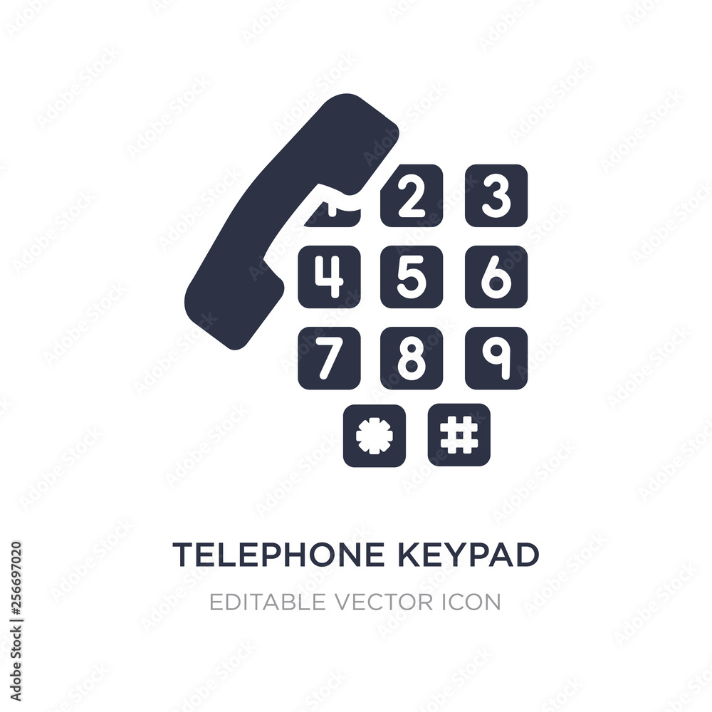 Poster telephone keypad icon on white background. simple element illustration from ui concept.