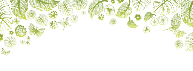 Spring illustrations banner