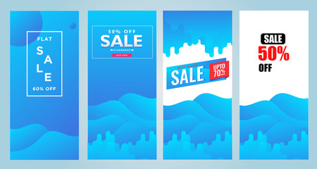 Roll up banner design template, vertical, liquid abstract banner background, pull up design, modern x-banner, rectangle size - Vector - Vector