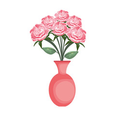 vase with roses icon