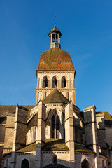 Basilique Notre-Dame of Beaune city in France.