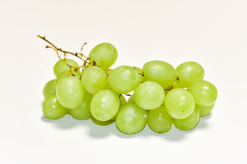 green grapes, graona grapes on a white background, fresh fruit