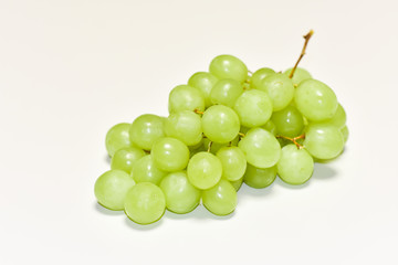 green grapes, graona grapes on a white background, fresh fruit