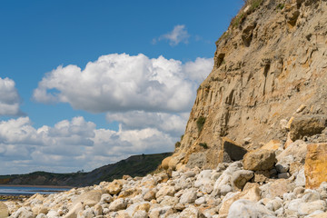 Clouds over Osmington Bay, Osmington Mills near Weymouth, Jurassic Coast, Dorset, UK