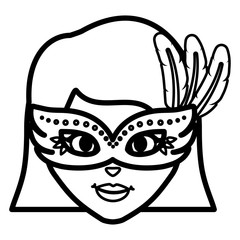 beautiful brazilian garota head character