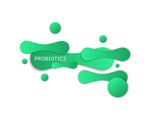 Probiotic logo. Bacteria probiotic on a white background. Logo vector.