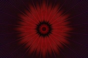 background red kaleidoscope flower pattern. hypnotic.
