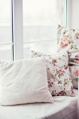 pillows on the windowsill