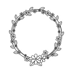circular floral decoration icon
