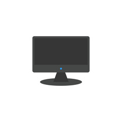 Fototapeta premium Monitor icon flat style cartoon vector illustration
