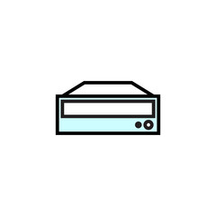 DVD ROM icon filled outline or line style vector illustration