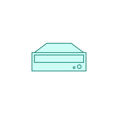 DVD ROM icon filled outline or line style vector illustration