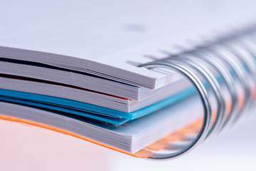 Spiral ring paper notebook macro
