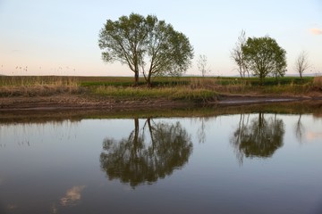 Fototapeta na wymiar Lake view with perfect reflection.artvin/turkey