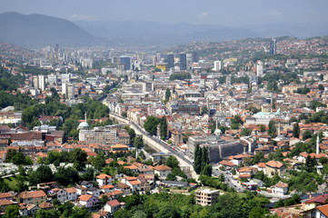 Panorama of Sarajevo, Bosnia and Herzegovina