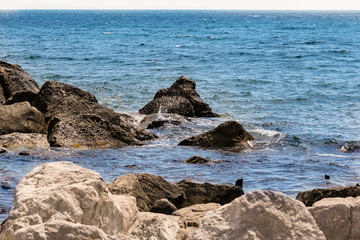 Fototapeta na wymiar Stones on the seashore.
