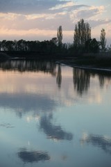 Fototapeta premium Lake view with perfect reflection.turkey