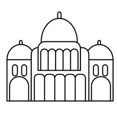 mosque flat illustration on white