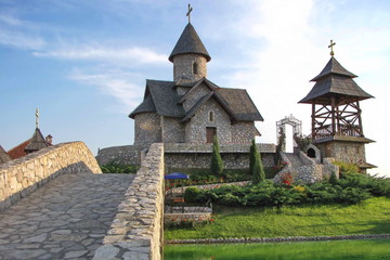 Fototapeta premium Church in Ethno Village Stanisici in Bosnia and Herzegovina