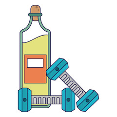 Healthy lifestyle and weight loss blue lines