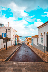 lone street in a portuguese village
