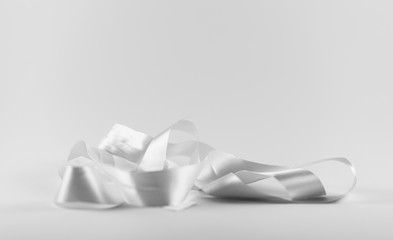 satin bow isolated against white background