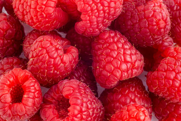 Juicy garden raspberry background