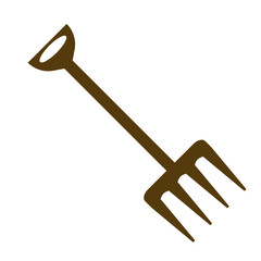pitchfork flat illustration on white