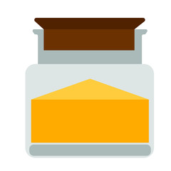 jar spices flat illustration on white