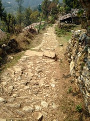 mountain road in Nepal