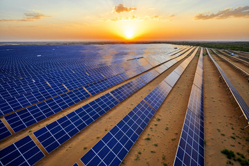 Aerial solar photovoltaic panel base in aerial desert
