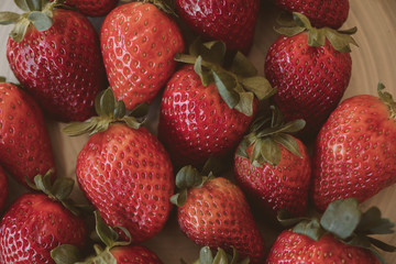 Strawberries background. Close up of fresh strawberries as texture and background.