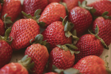 Strawberries background. Close up of fresh strawberries as texture and background.